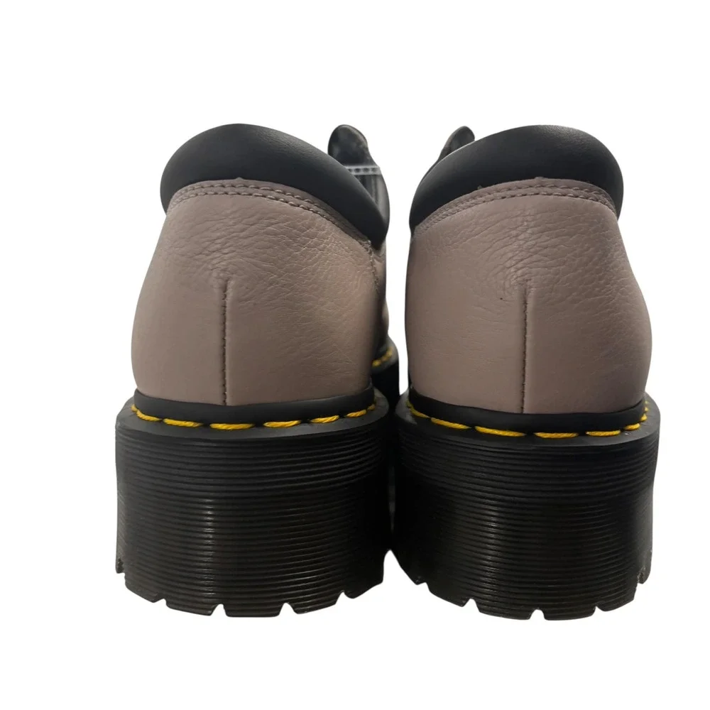 Dr.‎ Martens 1461 Quad Platform Shoes Leather Oxford Mauve Black Size 13*